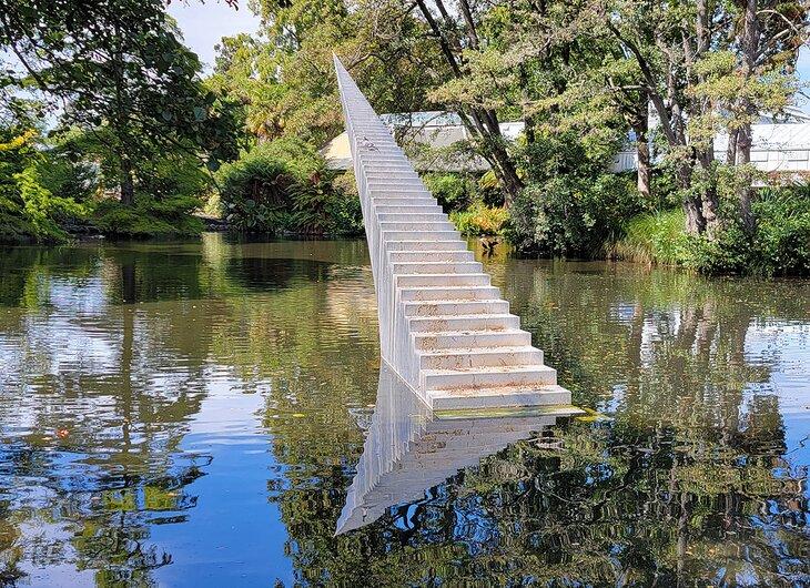 Teich in den Botanischen Gärten von Christchurch