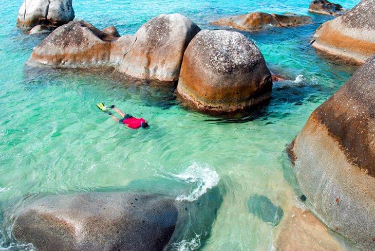 Snorkel en el Parque Nacional The Baths