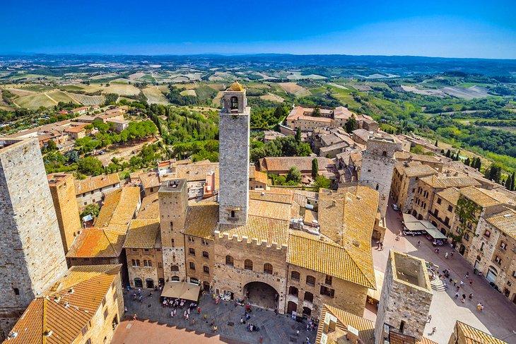 Vista aérea de San Gimignano