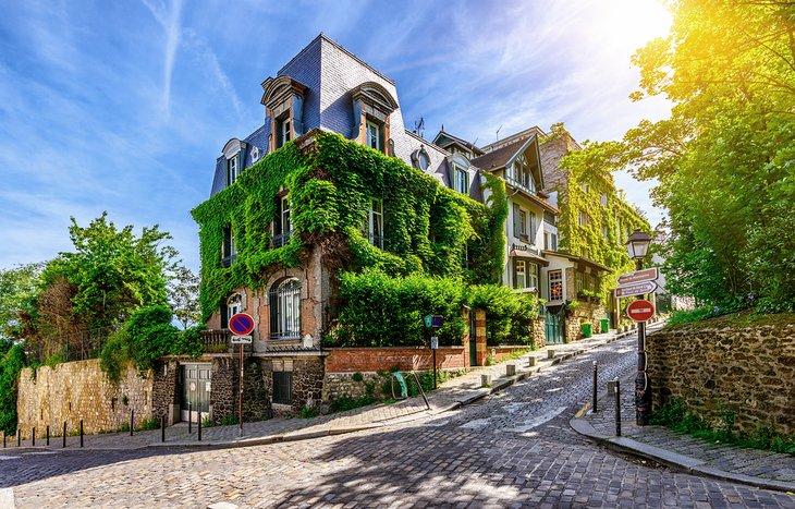 Calle pintoresca en Montmartre