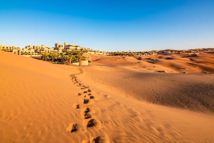 Dunas de arena cerca de Abu Dabi