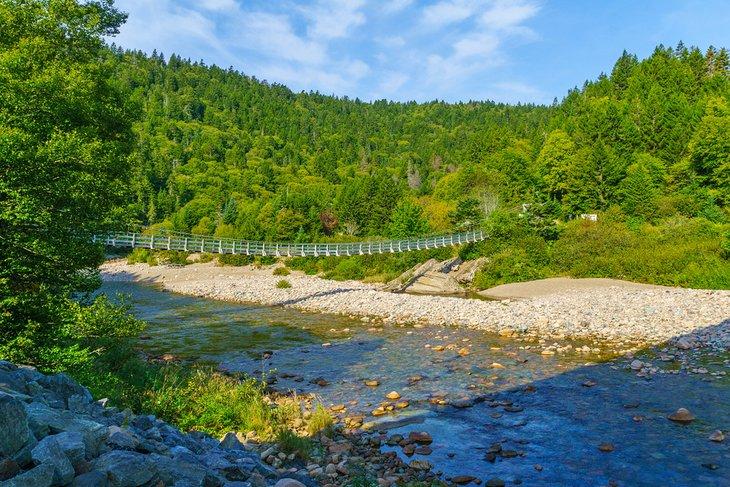 Pont sur le Big Salmon River le long du sentier de Fundy