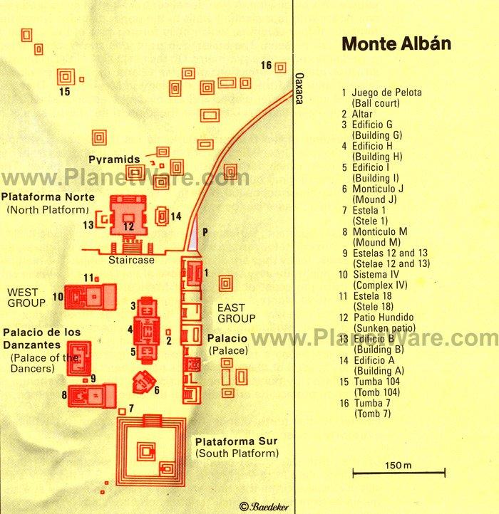 Mapa de Monte Albán