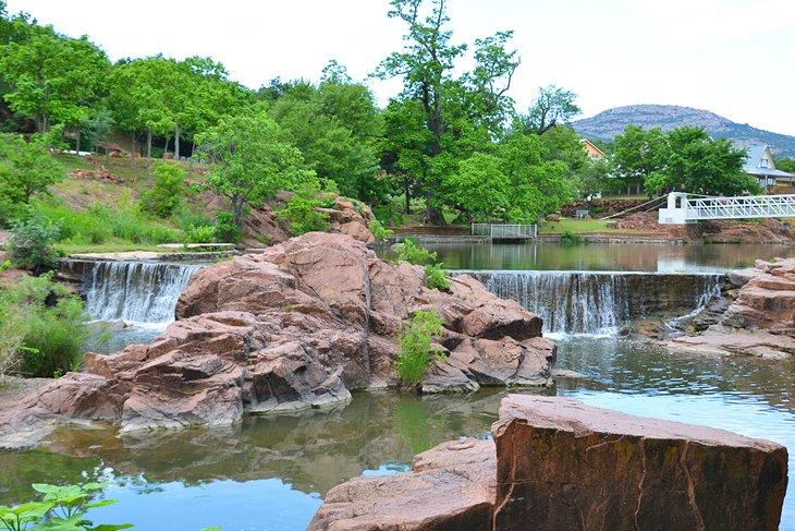 Cascada en Medicine Park, Oklahoma