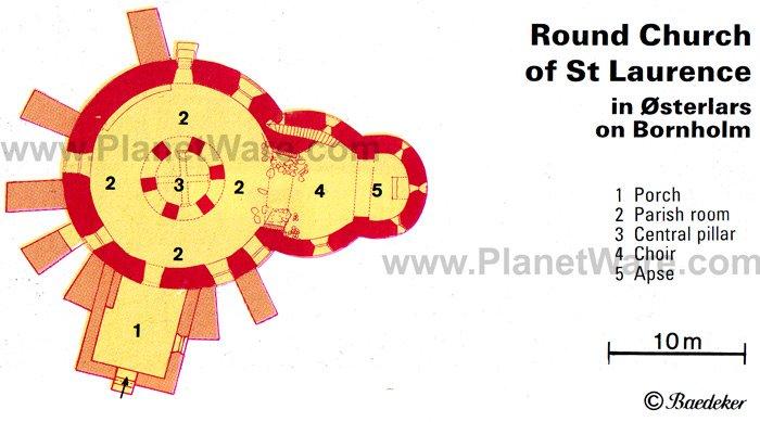 Plan de l'église ronde de Saint Laurent