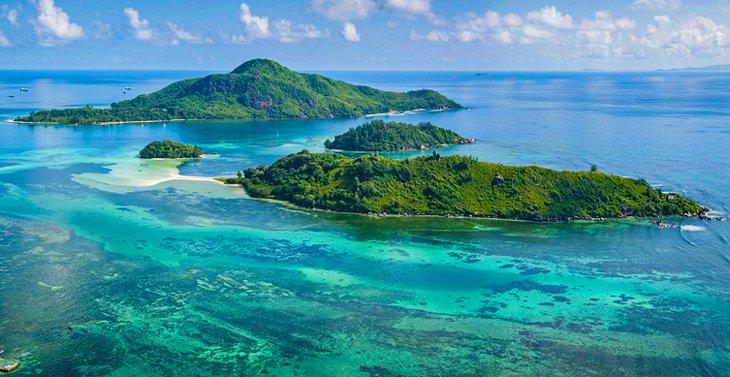 Vista aérea del Parque Nacional Marino Sainte Anne