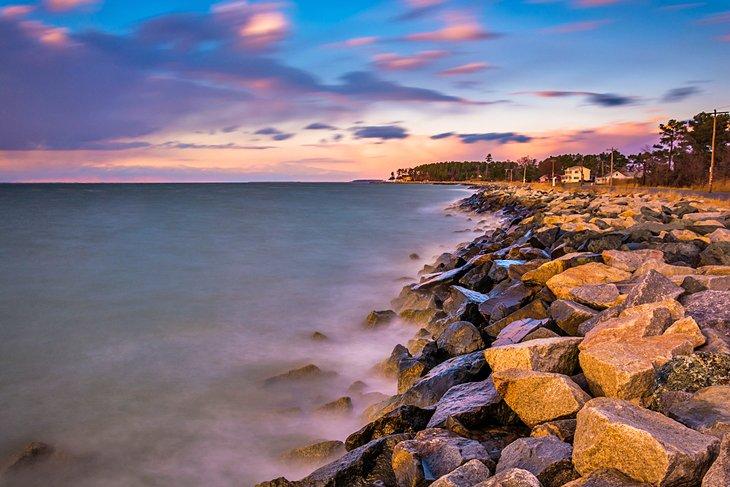 Isla Tilghman y Bahía de Chesapeake