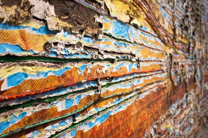 Mur texturé en papier au Musée Hirshhorn