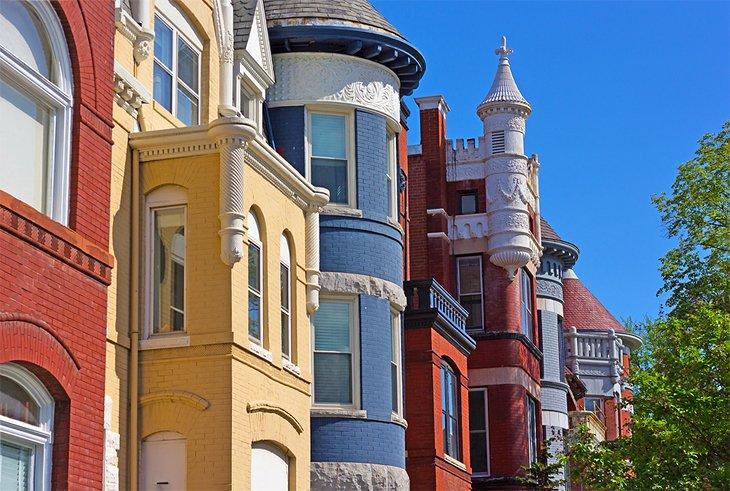 Maisons colorées dans Dupont Circle