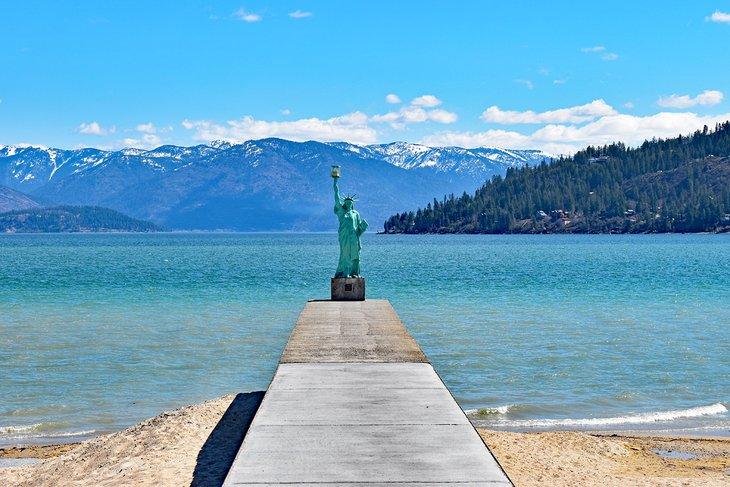 Parc de la plage de la ville de Sandpoint