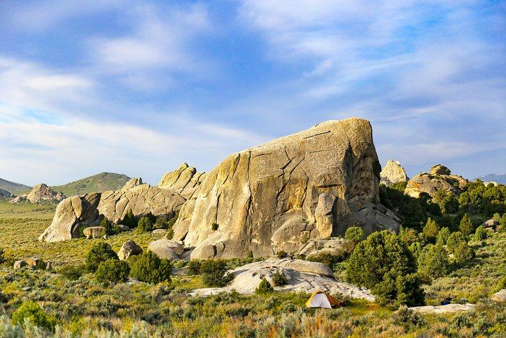 Acampando en City of Rocks