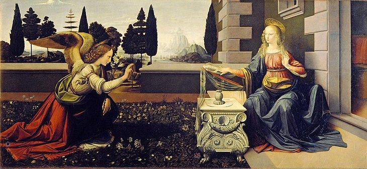 La Anunciación de Leonardo da Vinci