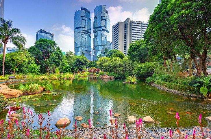 Estanque en Hong Kong Park