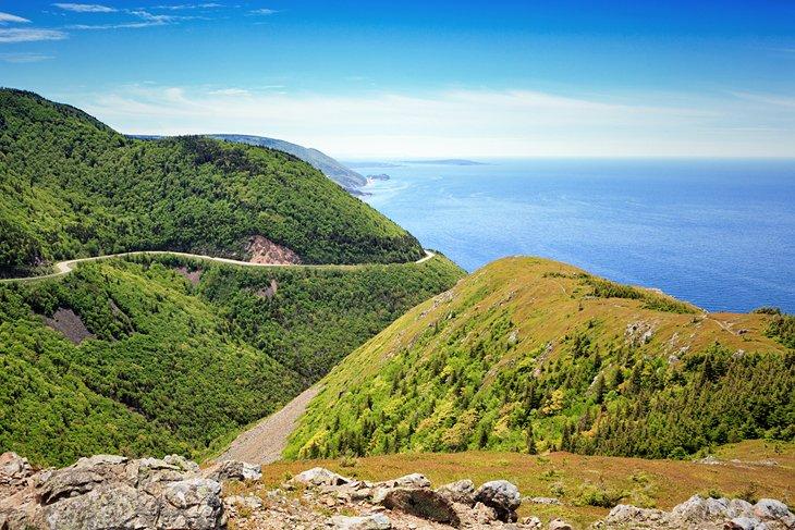 Vue depuis le Skyline Trail dans le Parc national des Hautes-Terres du Cap Breton