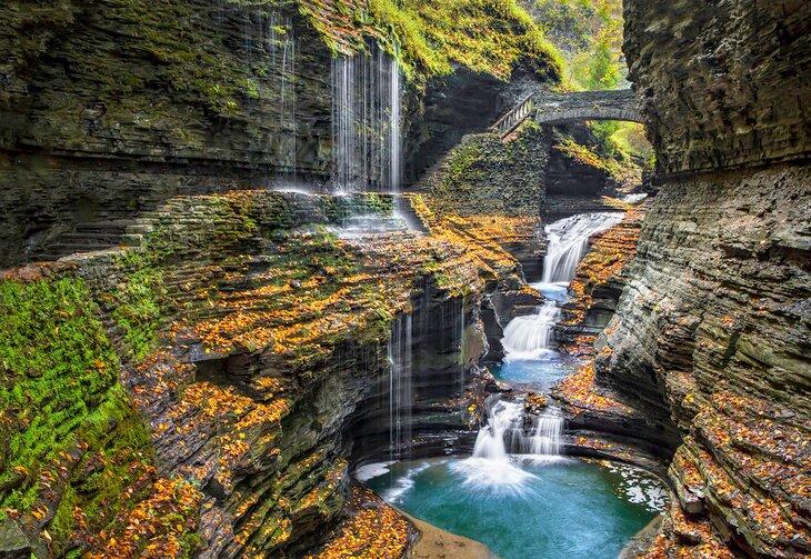 Cascadas Rainbow, Parque Estatal Watkins Glen, Nueva York
