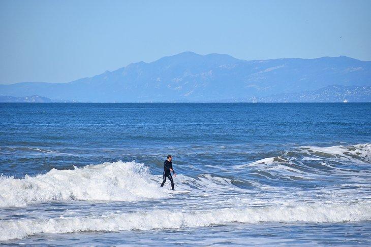 Surfea las olas en la Playa Estatal de Emma Wood