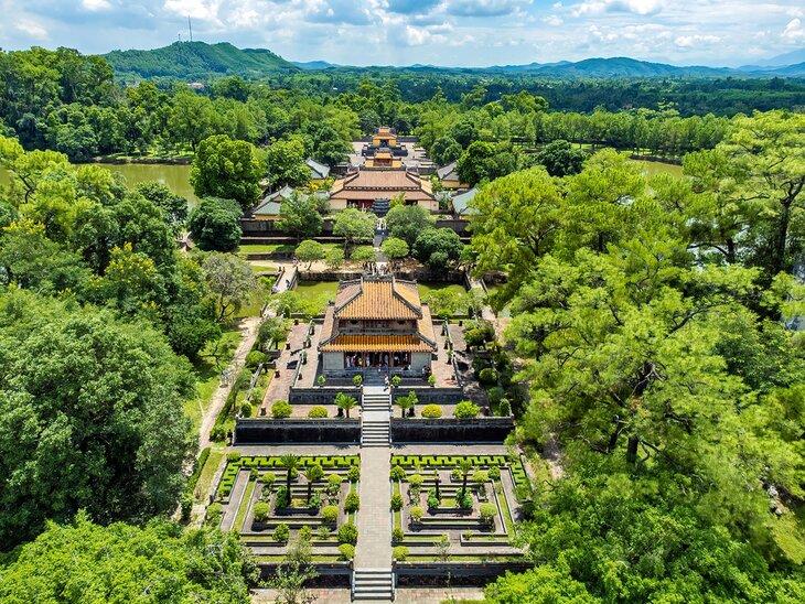 Vista aérea cerca de la Ciudad Imperial, Hue