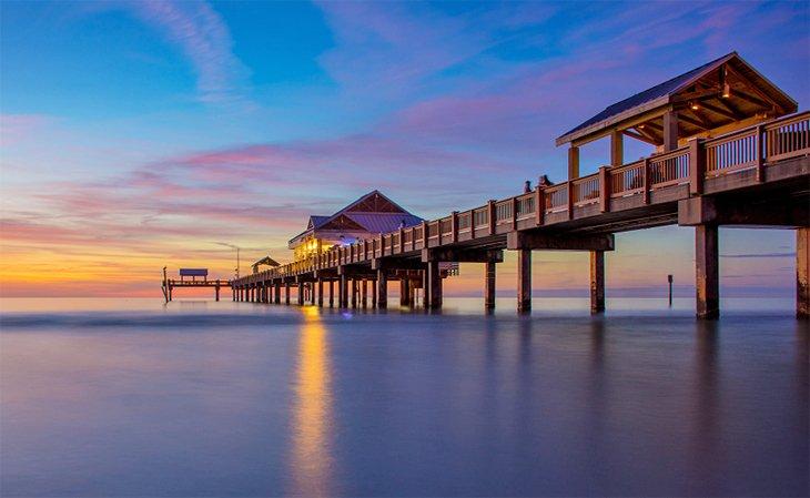 Muelle de Clearwater al atardecer