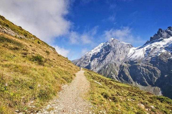Sendero montañoso cerca de Engelberg