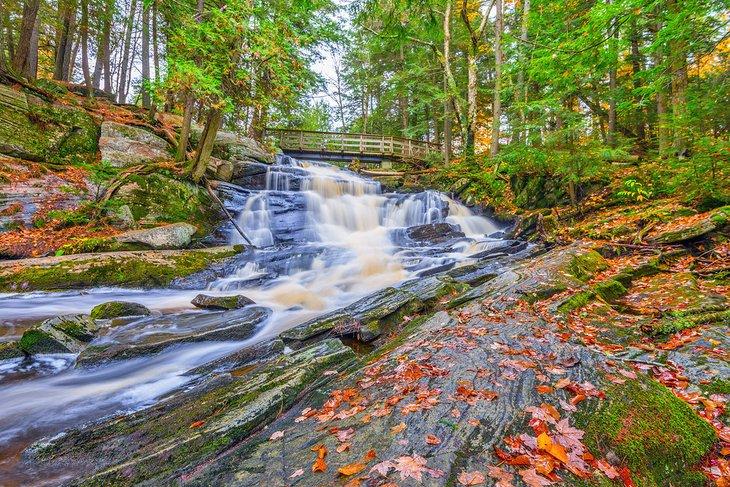 Couleurs d'automne aux chutes Potts près de Bracebridge