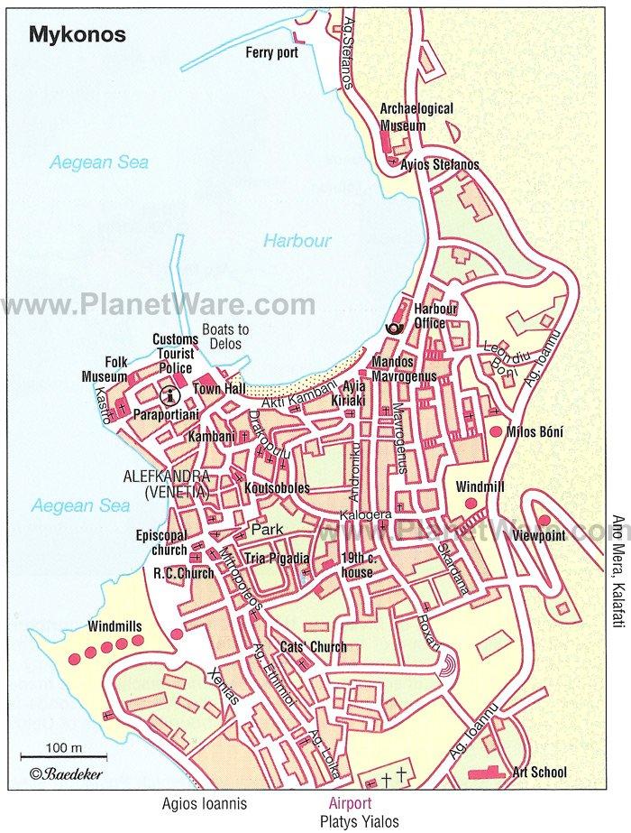 Mykonos - Mapa de planta