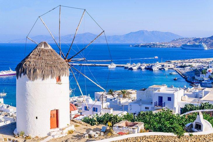 Molino de viento en la Isla de Mykonos
