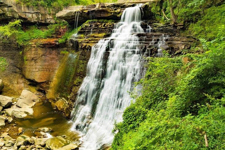 Cascadas de Brandywine en el Parque Nacional de Cuyahoga, Ohio