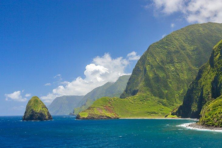 Impresionantes acantilados marinos en Molokai