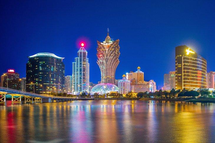 Horizonte de Macau por la noche