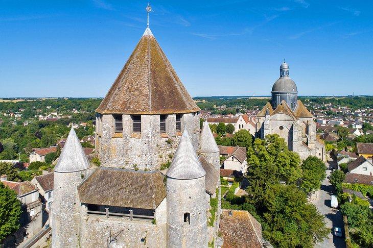 Vista aérea de la ciudad medieval de Provins