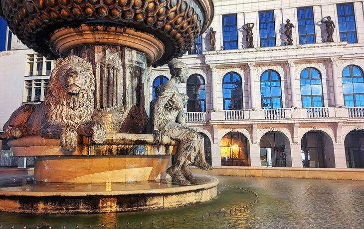 Una fuente en Skopje