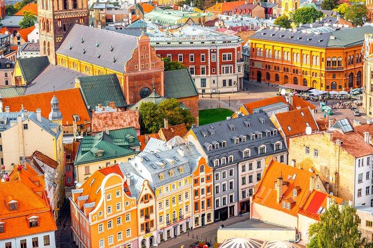 Casco antiguo en Riga, Letonia