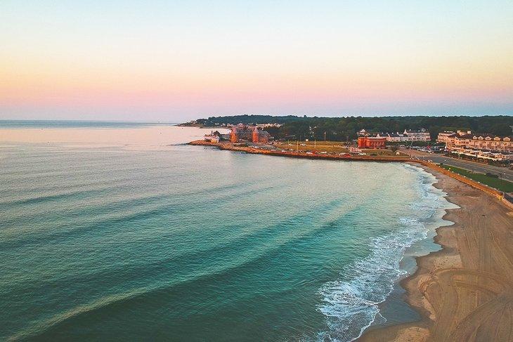 Vista aérea de Narragansett Town Beach