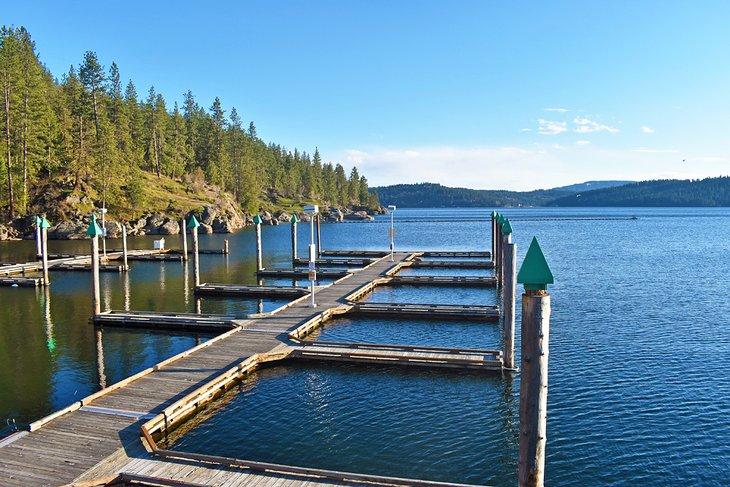 Muelles en el Lago Coeur d'Alene