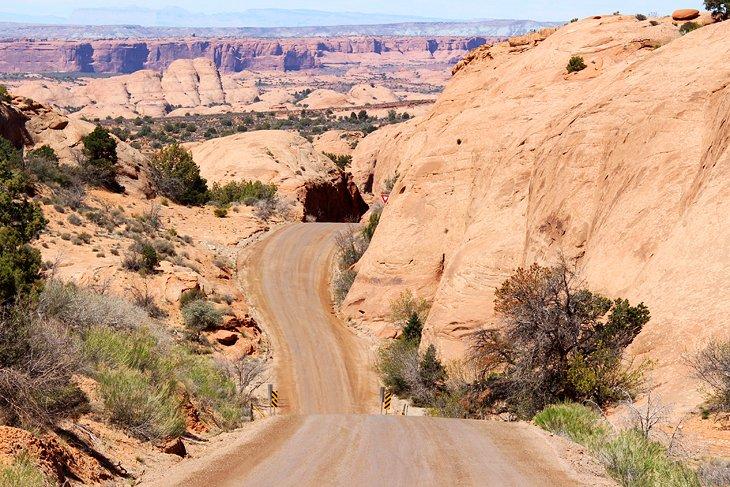Carretera en el área recreativa Sand Flats