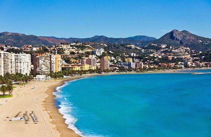 Playa de la Malagueta en Málaga