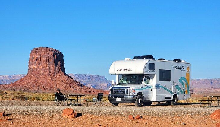 Camping en The View Campground en Monument Valley