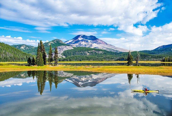 Kayaker en el Lago Sparks