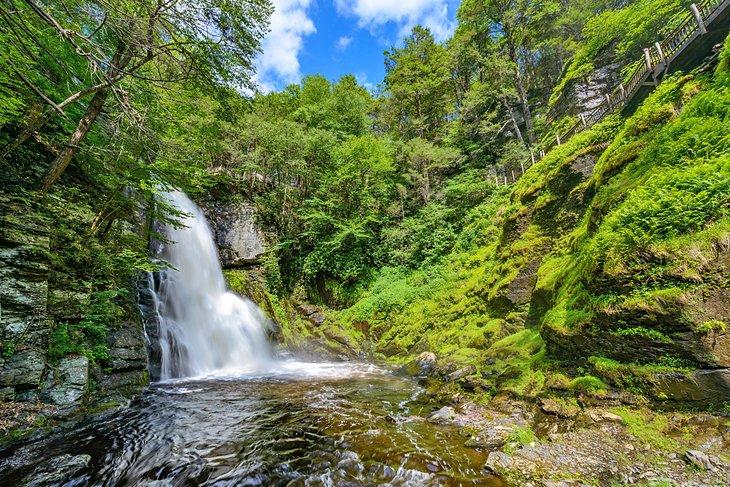 Cascadas de Bushkill en los Poconos