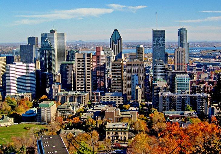 Centro de Montreal en otoño