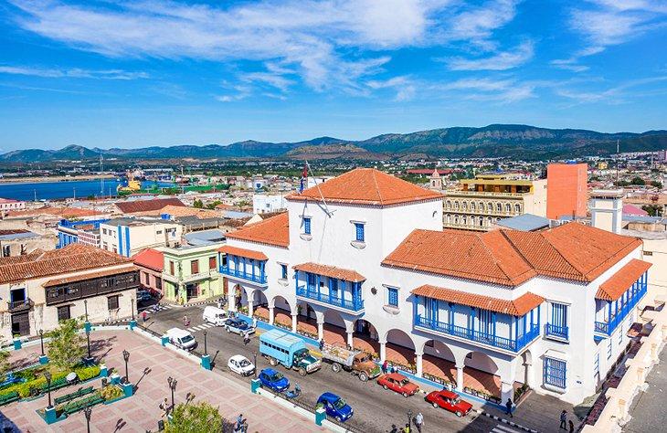 Vista del Parque Céspedes en Santiago de Cuba