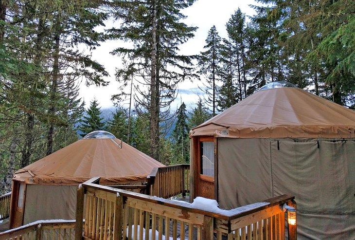 Yurts en el Riverside RV Resort y Campground