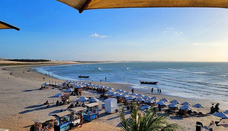 Vista sobre la playa en Jericoacoara