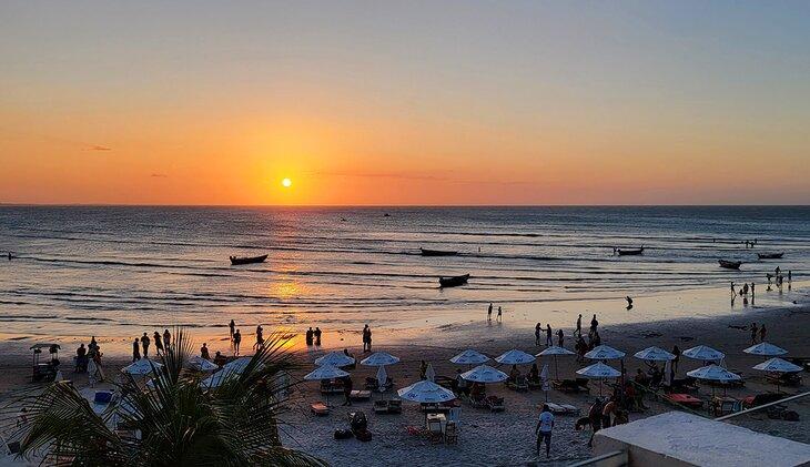 Atardecer sobre el océano desde Jericoacoara