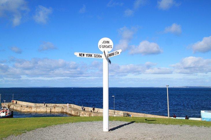 Cartel "Fin de Viaje" en John o' Groats
