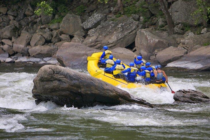 Rafting en el New River, Virginia Occidental