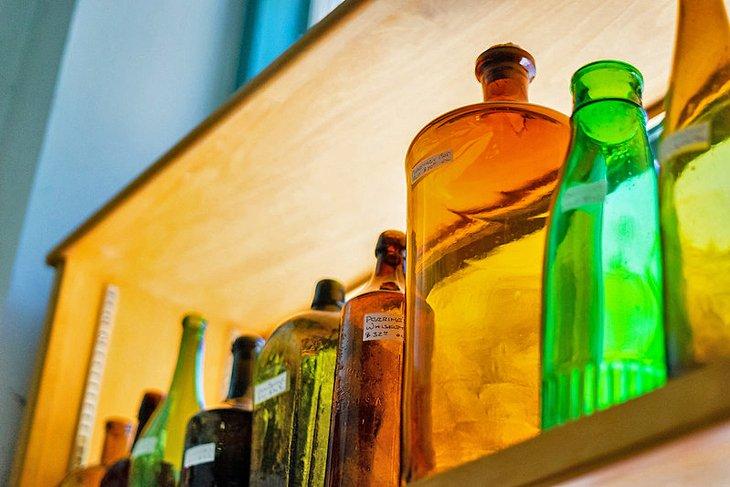 Botellas de vidrio antiguas en Virginia Occidental