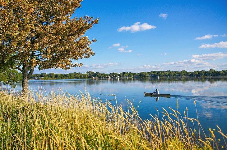 Kanu fahren auf dem Lake Monona