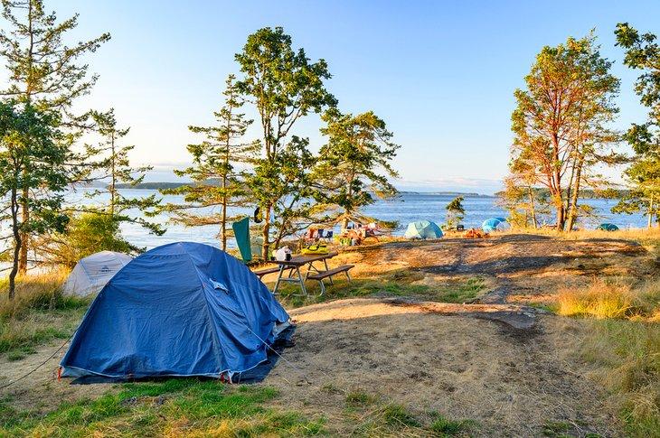 Camping im Ruckle Provincial Park auf Salt Spring Island, BC