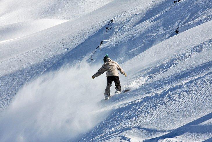 Snowboard en Valle Nevado, Chile